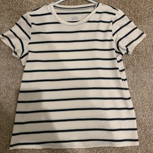Cream striped tee
